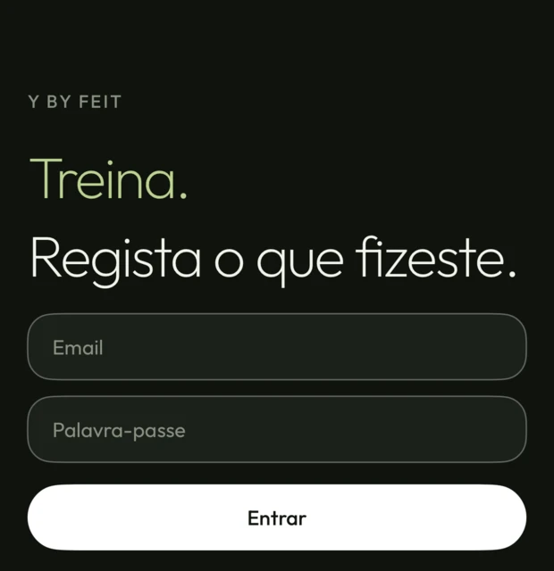 O ecrã de entrada do Y, no iPhone